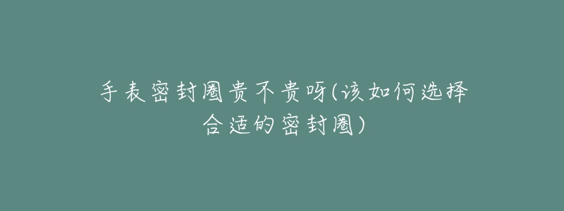 手表密封圈贵不贵呀(该如何选择合适的密封圈)