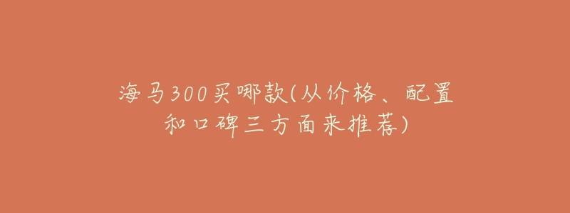 海马300买哪款(从价格、配置和口碑三方面来推荐)