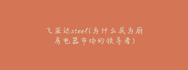 飞亚达steel(为什么成为厨房电器市场的领导者)