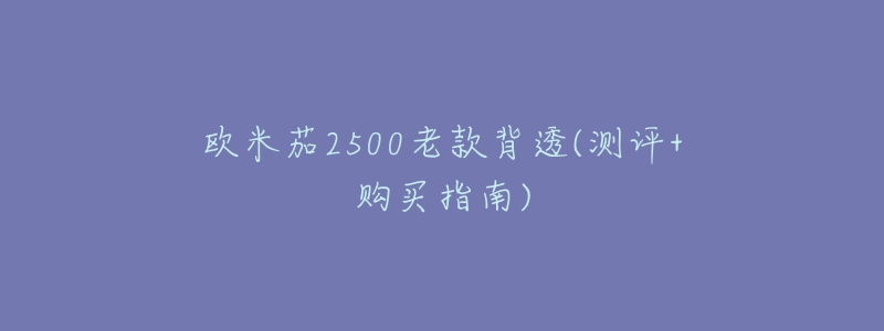 欧米茄2500老款背透(测评+购买指南)