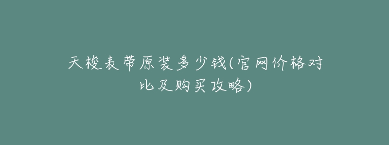 天梭表带原装多少钱(官网价格对比及购买攻略)