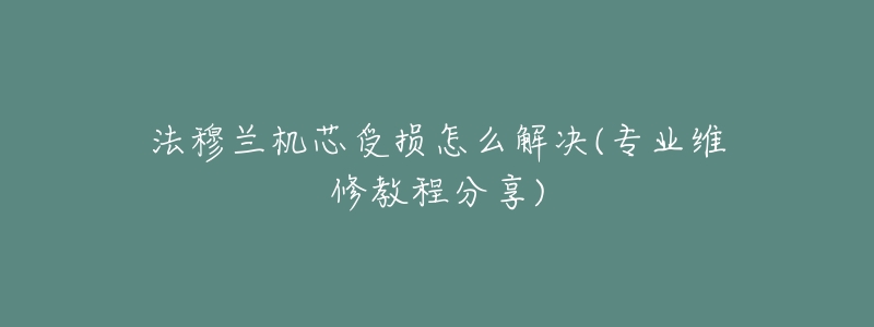 法穆兰机芯受损怎么解决(专业维修教程分享)