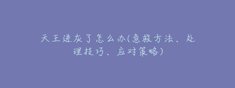 天王进灰了怎么办(急救方法、处理技巧、应对策略)