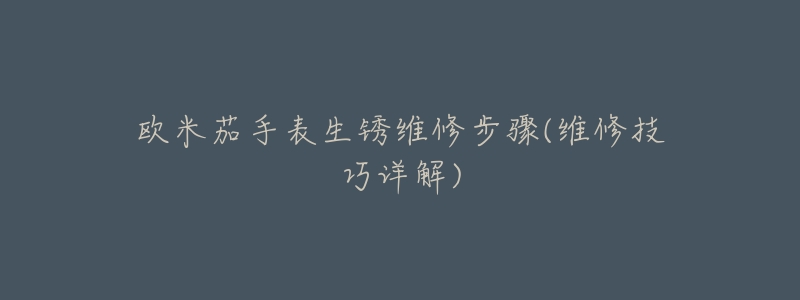 欧米茄手表生锈维修步骤(维修技巧详解)