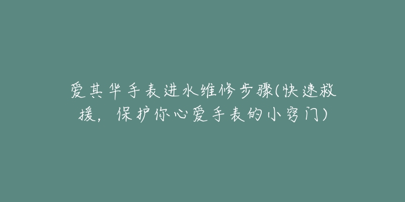 爱其华手表进水维修步骤(快速救援，保护你心爱手表的小窍门)