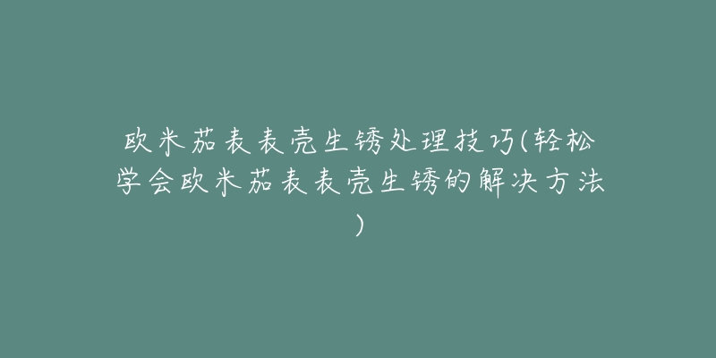 欧米茄表表壳生锈处理技巧(轻松学会欧米茄表表壳生锈的解决方法)