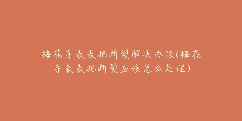 梅花手表表把断裂解决办法(梅花手表表把断裂应该怎么处理)