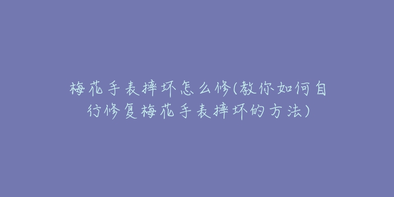 梅花手表摔坏怎么修(教你如何自行修复梅花手表摔坏的方法)