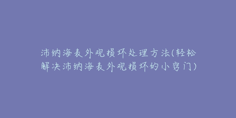 沛纳海表外观损坏处理方法(轻松解决沛纳海表外观损坏的小窍门)