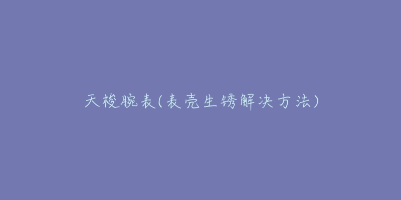 天梭腕表(表壳生锈解决方法)