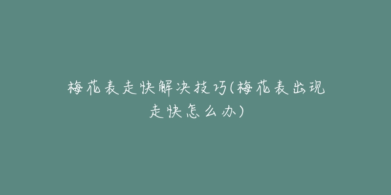 梅花表走快解决技巧(梅花表出现走快怎么办)