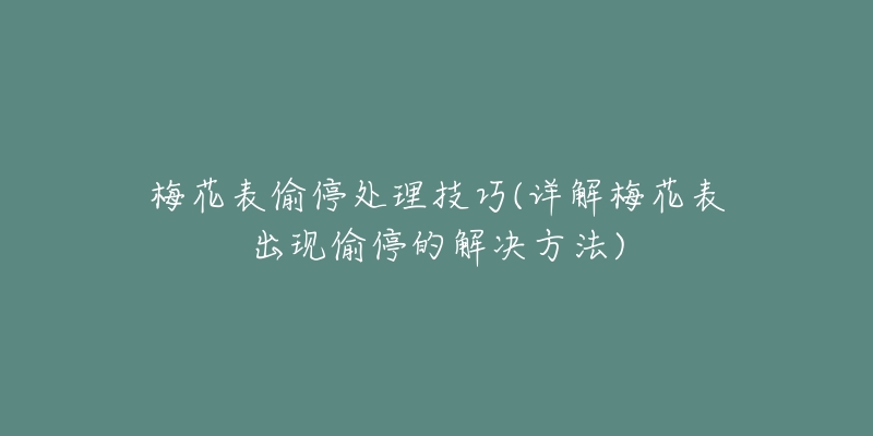 梅花表偷停处理技巧(详解梅花表出现偷停的解决方法)