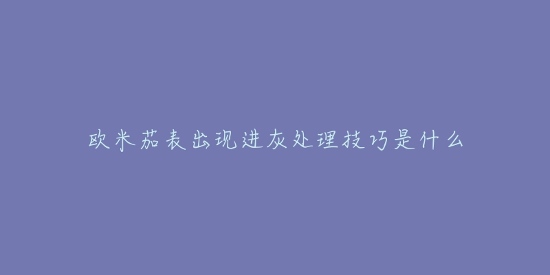 欧米茄表出现进灰处理技巧是什么