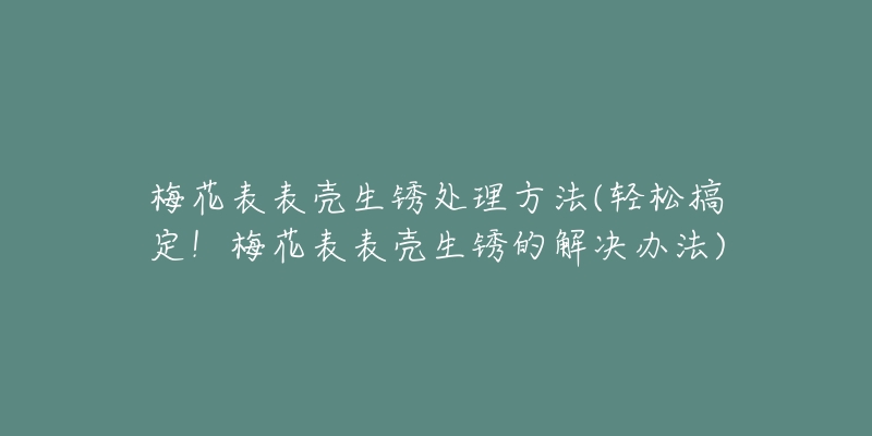 梅花表表壳生锈处理方法(轻松搞定！梅花表表壳生锈的解决办法)