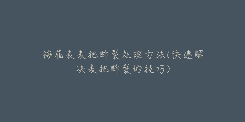 梅花表表把断裂处理方法(快速解决表把断裂的技巧)