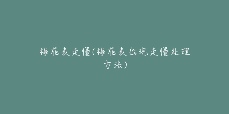 梅花表走慢(梅花表出现走慢处理方法)