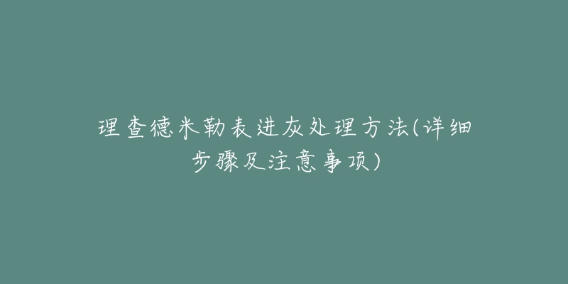 理查德米勒表进灰处理方法(详细步骤及注意事项)