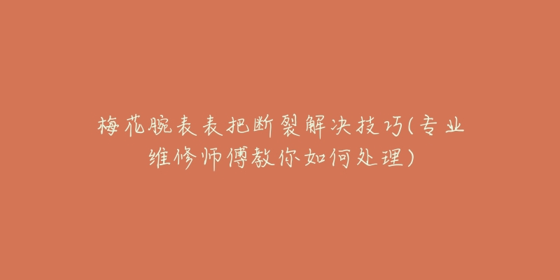 梅花腕表表把断裂解决技巧(专业维修师傅教你如何处理)