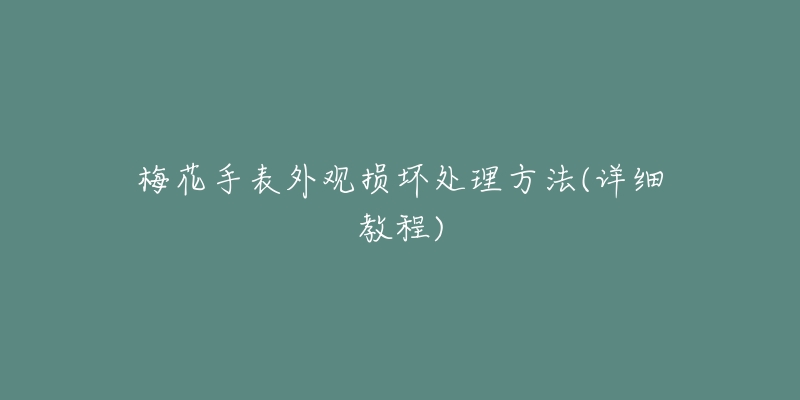 梅花手表外观损坏处理方法(详细教程)