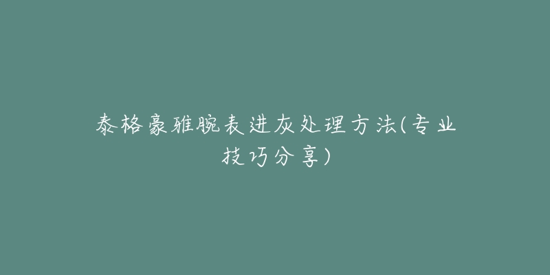 泰格豪雅腕表进灰处理方法(专业技巧分享)