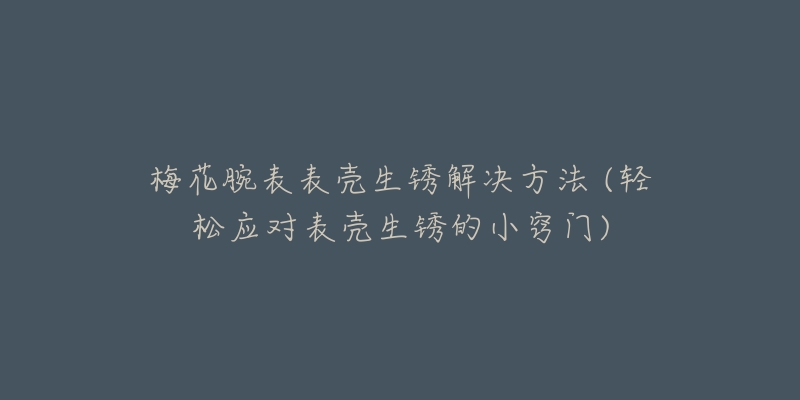 梅花腕表表壳生锈解决方法 (轻松应对表壳生锈的小窍门)