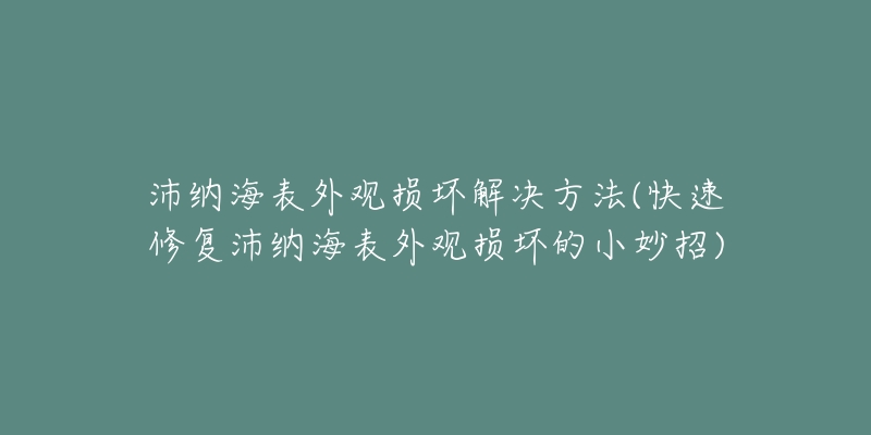 沛纳海表外观损坏解决方法(快速修复沛纳海表外观损坏的小妙招)