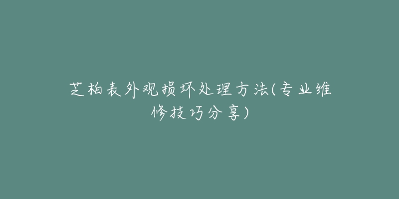 芝柏表外观损坏处理方法(专业维修技巧分享)