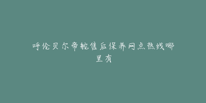 呼伦贝尔帝舵售后保养网点热线哪里有