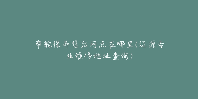 帝舵保养售后网点在哪里(辽源专业维修地址查询)