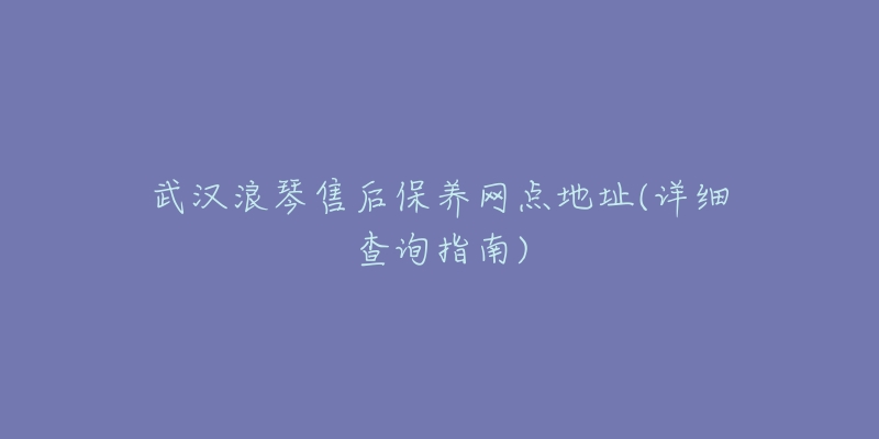 武汉浪琴售后保养网点地址(详细查询指南)