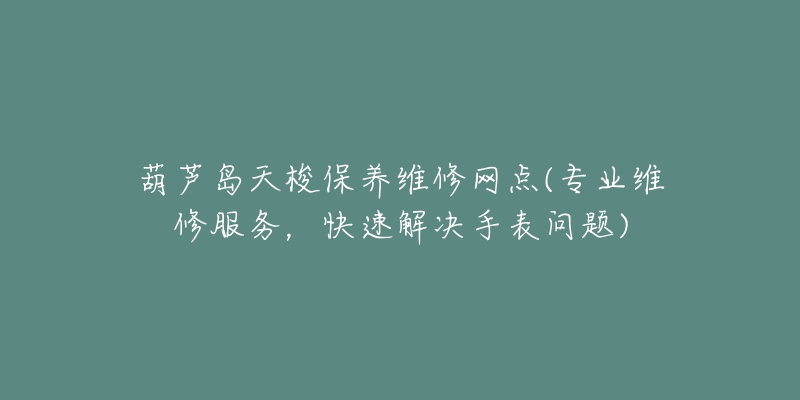 葫芦岛天梭保养维修网点(专业维修服务，快速解决手表问题)