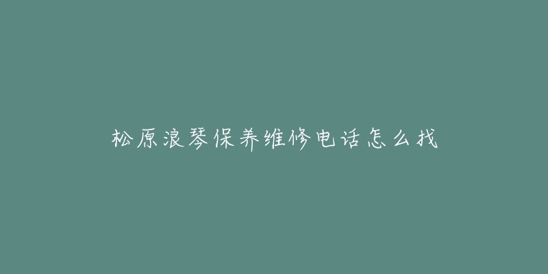 松原浪琴保养维修电话怎么找