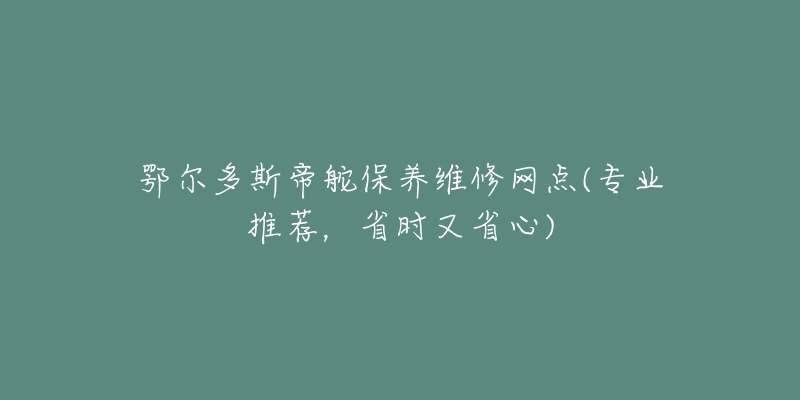 鄂尔多斯帝舵保养维修网点(专业推荐，省时又省心)