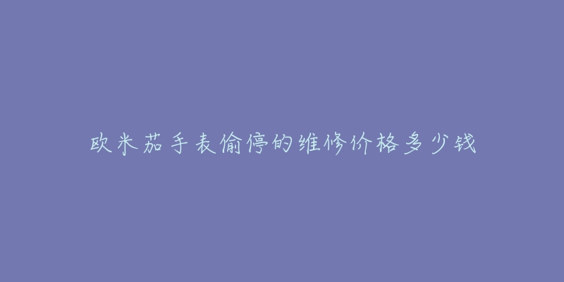 欧米茄手表偷停的维修价格多少钱