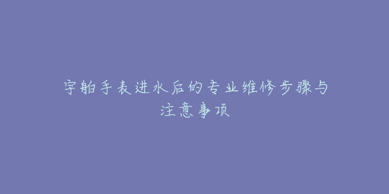 宇舶手表进水后的专业维修步骤与注意事项