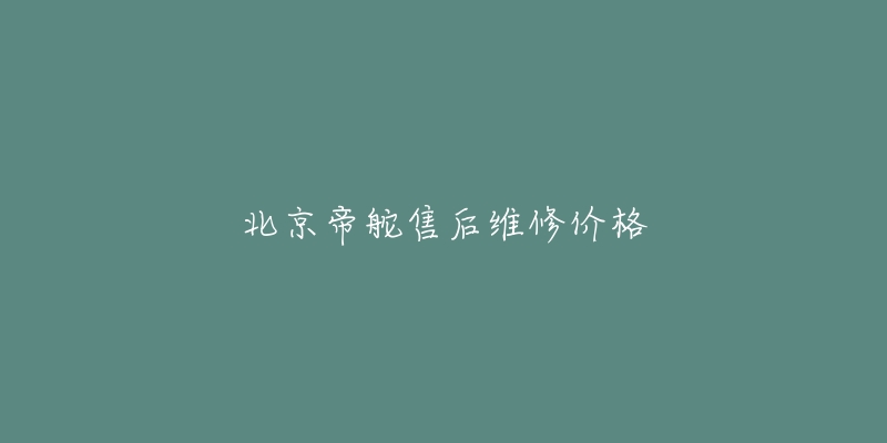 北京帝舵售后维修价格