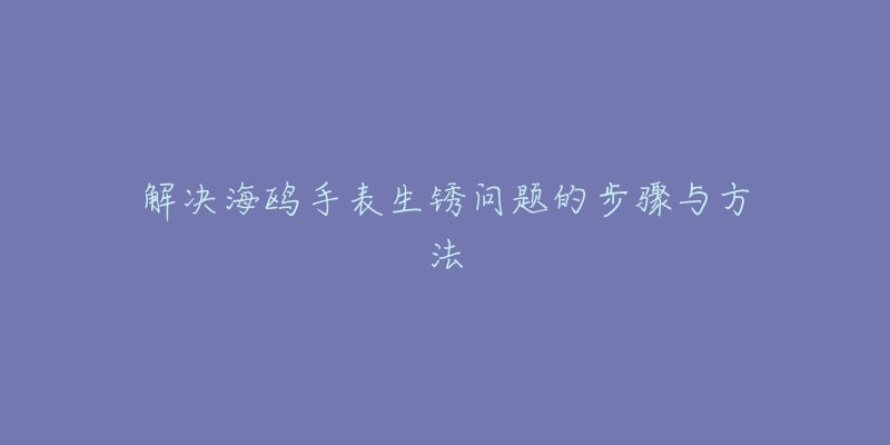 解决海鸥手表生锈问题的步骤与方法