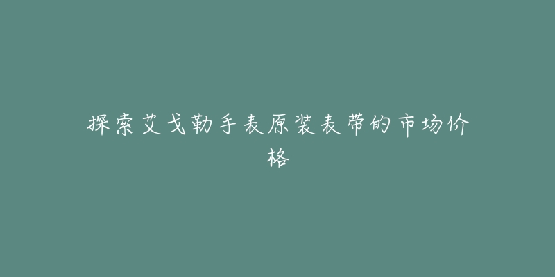 探索艾戈勒手表原装表带的市场价格