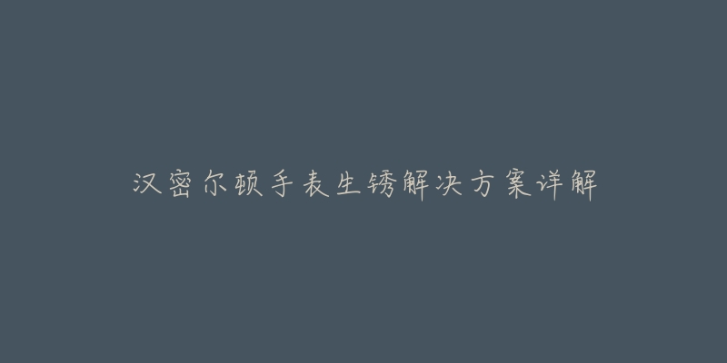 汉密尔顿手表生锈解决方案详解