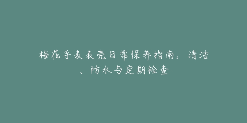 梅花手表表壳日常保养指南：清洁、防水与定期检查